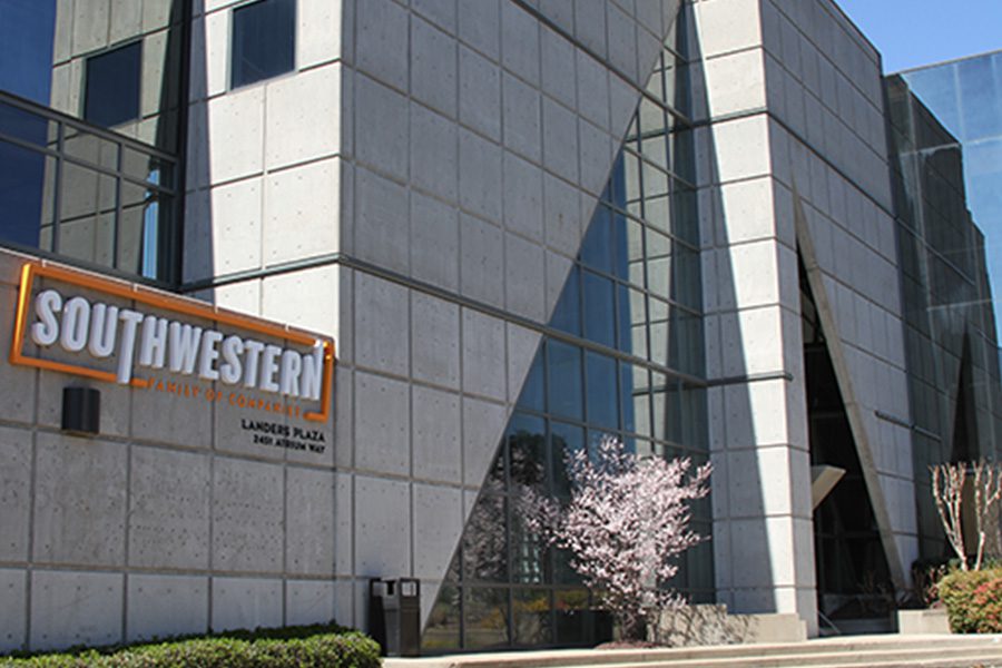 Nashville, TN - Closeup View of Southwest Family of Companies Office Building on a Sunny Day